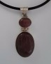  AGNES CREATIONS / JOLI PENDENTIF EN ARGENT 925 ORNE D' AGATE ROUGE