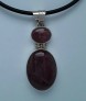  AGNES CREATIONS / JOLI PENDENTIF EN ARGENT 925 ORNE D' AGATE ROUGE