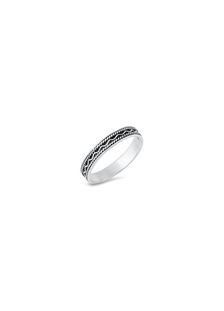 AGNES CREATIONS // BAGUE FEMME ANNEAU VINTAGE FLEUR EN ARGENT 925 - TAILLE 56