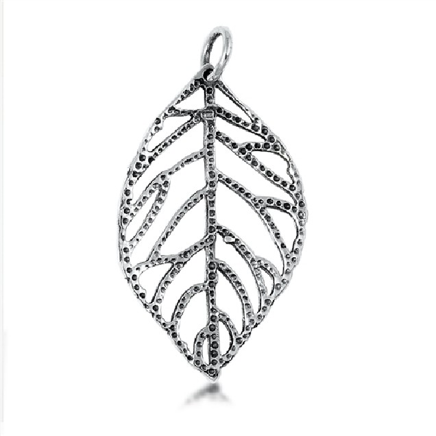 PENDENTIF Feuille argent 925