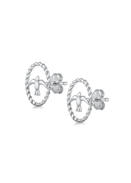 Boucles d'oreilles rétro triangle en Argent Massif