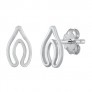 Boucles d'oreilles rétro triangle en Argent Massif