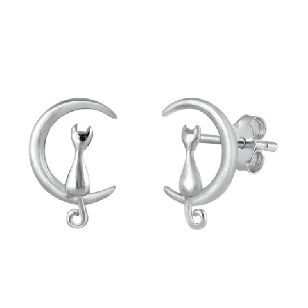 Boucles d'oreilles rétro triangle en Argent Massif