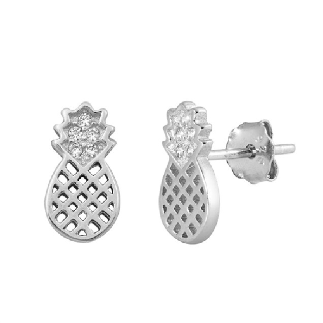 Boucles d'oreilles rétro triangle en Argent Massif