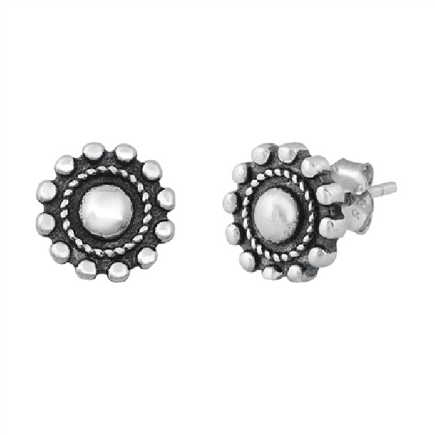 Boucles d'oreilles rétro triangle en Argent Massif