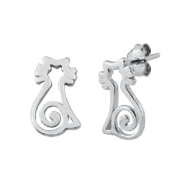 Boucles d'oreilles rétro triangle en Argent Massif