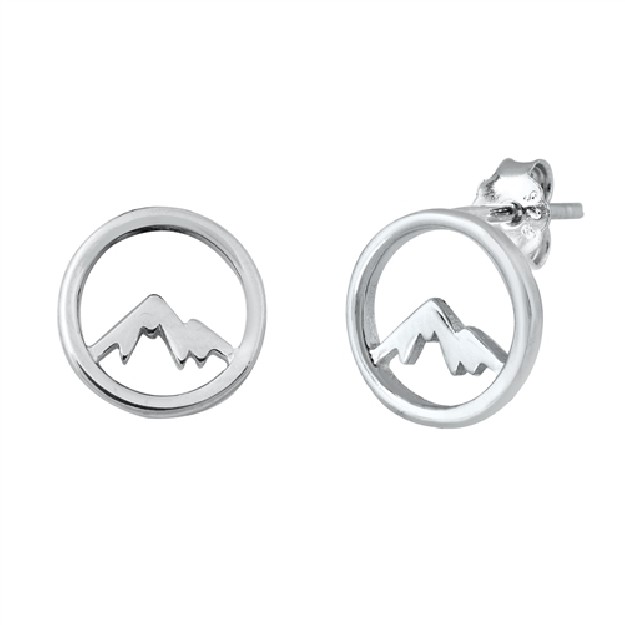 Boucles d'oreilles rétro triangle en Argent Massif