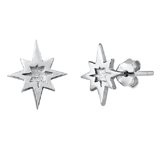 Boucles d'oreilles rétro triangle en Argent Massif