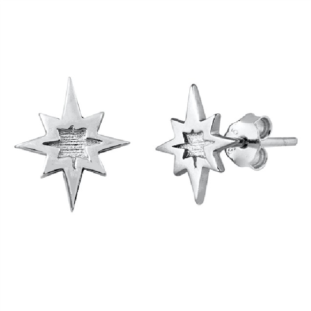 Boucles d'oreilles rétro triangle en Argent Massif