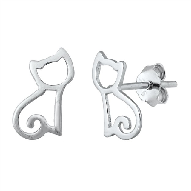 Boucles d'oreilles rétro triangle en Argent Massif