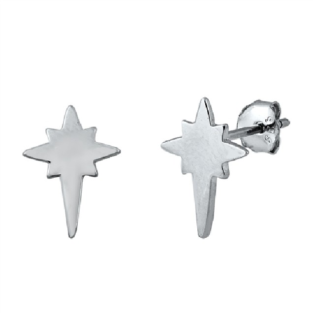 Boucles d'oreilles rétro triangle en Argent Massif