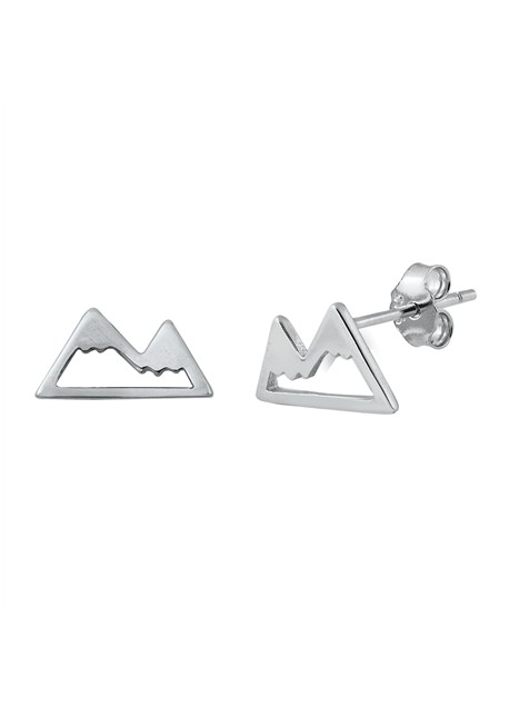 Boucles d'oreilles rétro triangle en Argent Massif