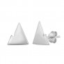 Boucles d'oreilles rétro triangle en Argent Massif