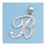 Pendentif initiale Lettre B argent 925 orné Zirconiums