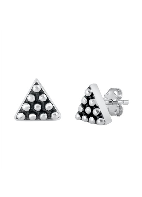 Boucles d'oreilles rétro triangle en Argent 925