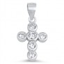 Pendentif Croix en Argent 925 orné de zirconiums