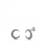 Boucles d'oreilles croissant de Lune en Argent 925