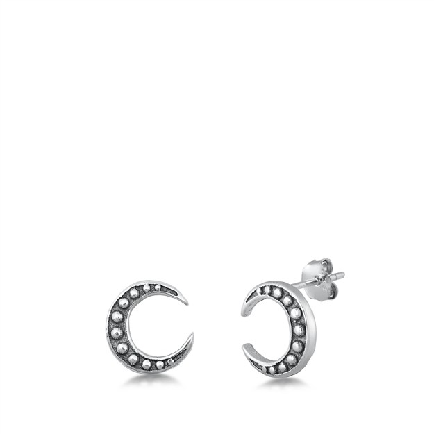 Boucles d'oreilles croissant de Lune en Argent 925