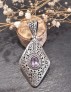 PENDENTIF ORIGINAL EN ARGENT 925 & AMETHYSTE