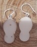 BOUCLES D'OREILLES ORIGINALES Tongs Argent 925 & Nacre naturelle