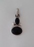 AGNES CREATIONS / Sympa Pendentif Moderne Femme Argent 925 orné 2 Onyx Noir 