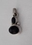 AGNES CREATIONS / Sympa Pendentif Moderne Femme Argent 925 orné 2 Onyx Noir 