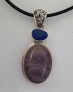  AGNES CREATIONS / JOLI PENDENTIF EN ARGENT 925 ORNE CHAROITE & OPALE