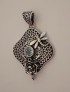  AGNES CREATIONS // JOLI PENDENTIF EN ARGENT 925 ORNE D'UNE TOPAZE BLEUE